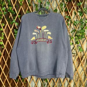 Vintage Y2K danaggers 1990s embroidered golf sweatshirt